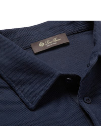 Polo bleu marine Loro Piana