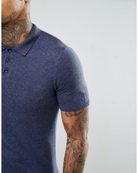 Polo bleu marine Asos