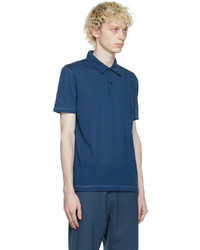 Polo bleu marine Sunspel