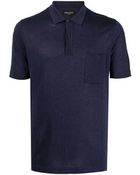 Polo bleu marine Roberto Collina