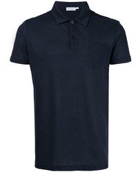 Polo bleu marine Sunspel