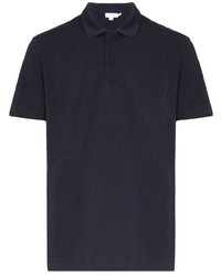 Polo bleu marine Sunspel