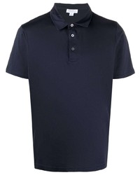 Polo bleu marine Sunspel