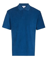 Polo bleu marine Sunspel