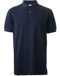 Polo bleu marine Sunspel