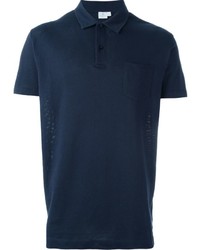 Polo bleu marine Sunspel