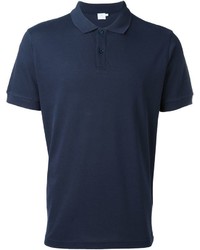 Polo bleu marine Sunspel