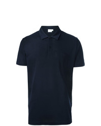 Polo bleu marine Sunspel