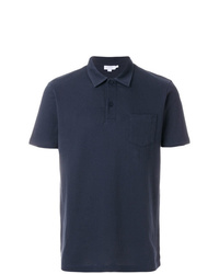 Polo bleu marine Sunspel