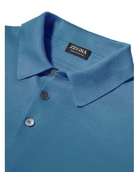 Polo bleu Zegna