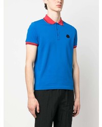 Polo bleu Moncler