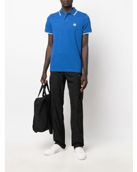 Polo bleu Moncler