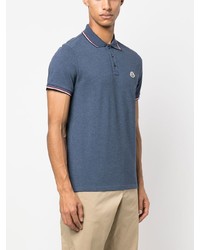 Polo bleu Moncler