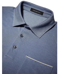 Polo bleu Ermenegildo Zegna