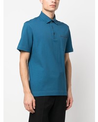 Polo bleu Zegna