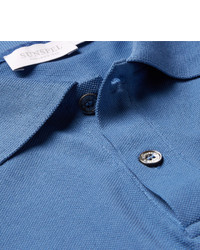 Polo bleu Sunspel