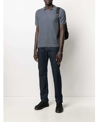 Polo bleu Corneliani