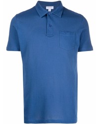 Polo bleu Sunspel