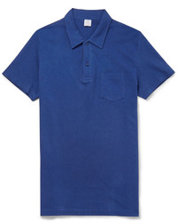 Polo bleu Sunspel