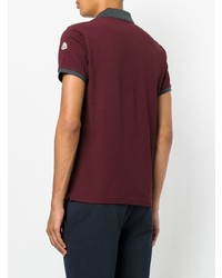 Polo bordeaux Moncler