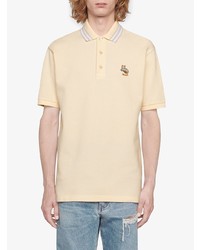 Polo brodé beige Gucci