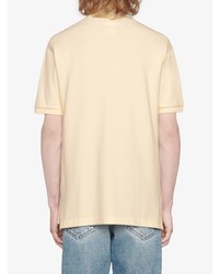 Polo brodé beige Gucci