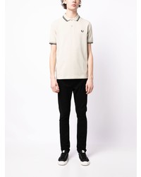 Polo brodé beige Fred Perry