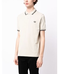 Polo brodé beige Fred Perry