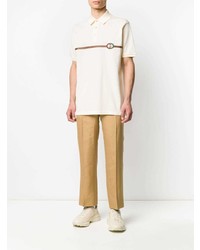 Polo brodé beige Gucci