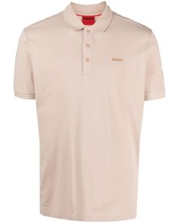 Polo brodé beige Hugo