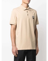 Polo brodé beige Karl Lagerfeld