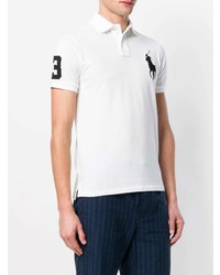 Polo brodé blanc et noir Polo Ralph Lauren