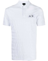 Polo brodé blanc Armani Exchange