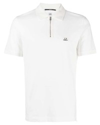 Polo brodé blanc C.P. Company