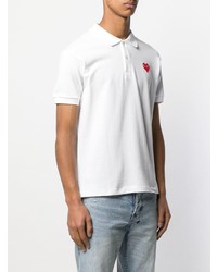 Polo brodé blanc Comme Des Garcons Play