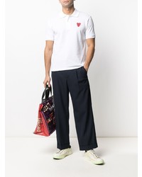 Polo brodé blanc Comme Des Garcons Play