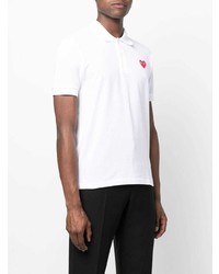 Polo brodé blanc Comme Des Garcons Play