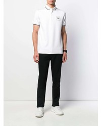 Polo brodé blanc Emporio Armani