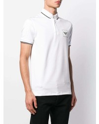 Polo brodé blanc Emporio Armani