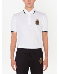 Polo brodé blanc Dolce & Gabbana