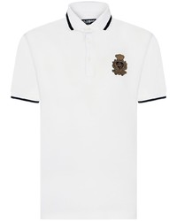 Polo brodé blanc Dolce & Gabbana