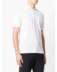 Polo brodé blanc Gucci