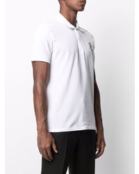 Polo brodé blanc Alexander McQueen