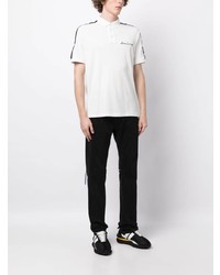 Polo brodé blanc Armani Exchange