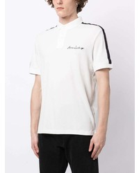 Polo brodé blanc Armani Exchange