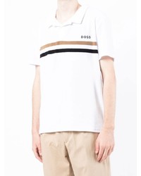 Polo brodé blanc BOSS