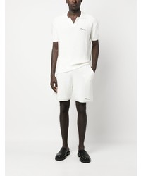 Polo brodé blanc Flaneur Homme