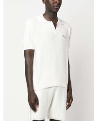 Polo brodé blanc Flaneur Homme