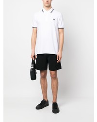 Polo brodé blanc Fred Perry