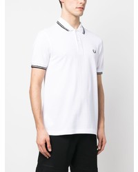 Polo brodé blanc Fred Perry